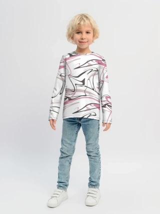 Детский лонгслив / Хаотичные линии