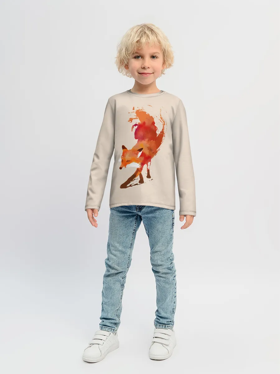 Детский лонгслив / Paint Fox