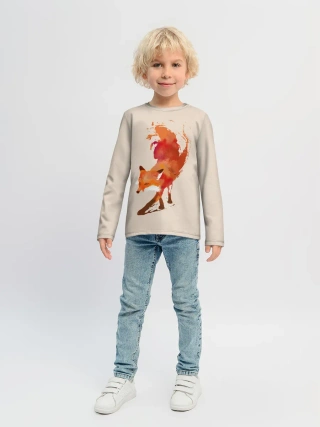 Детский лонгслив / Paint Fox