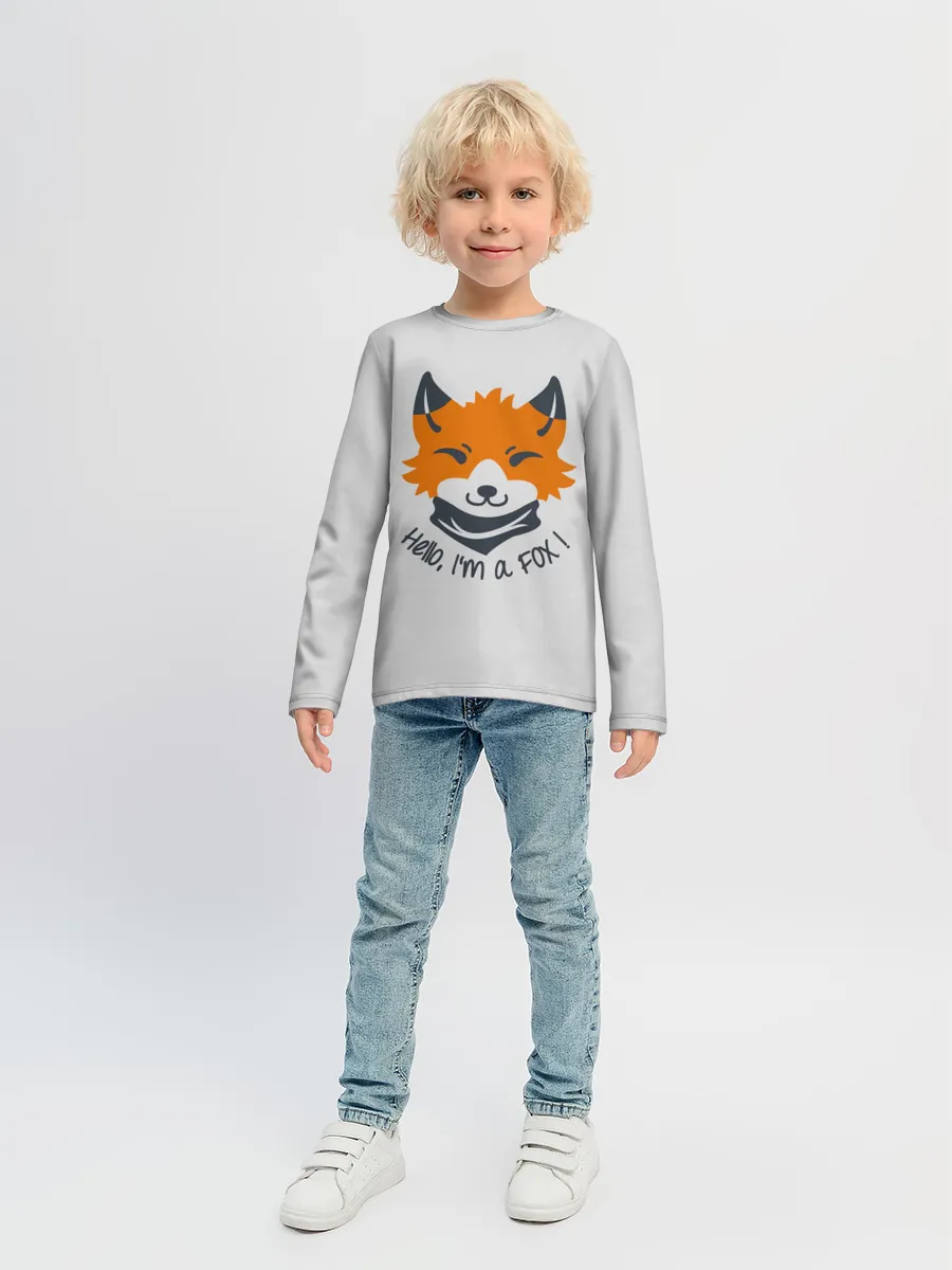 Детский лонгслив / Hello Fox