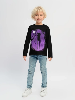 Детский лонгслив / Minecraft Эндермен