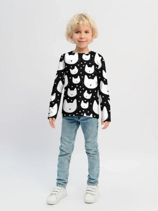 Детский лонгслив / Love Cats Pattern