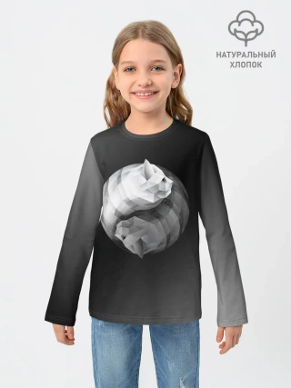 Детский лонгслив / Янь Янь Котики