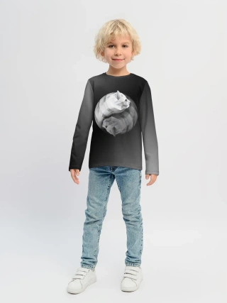 Детский лонгслив / Янь Янь Котики