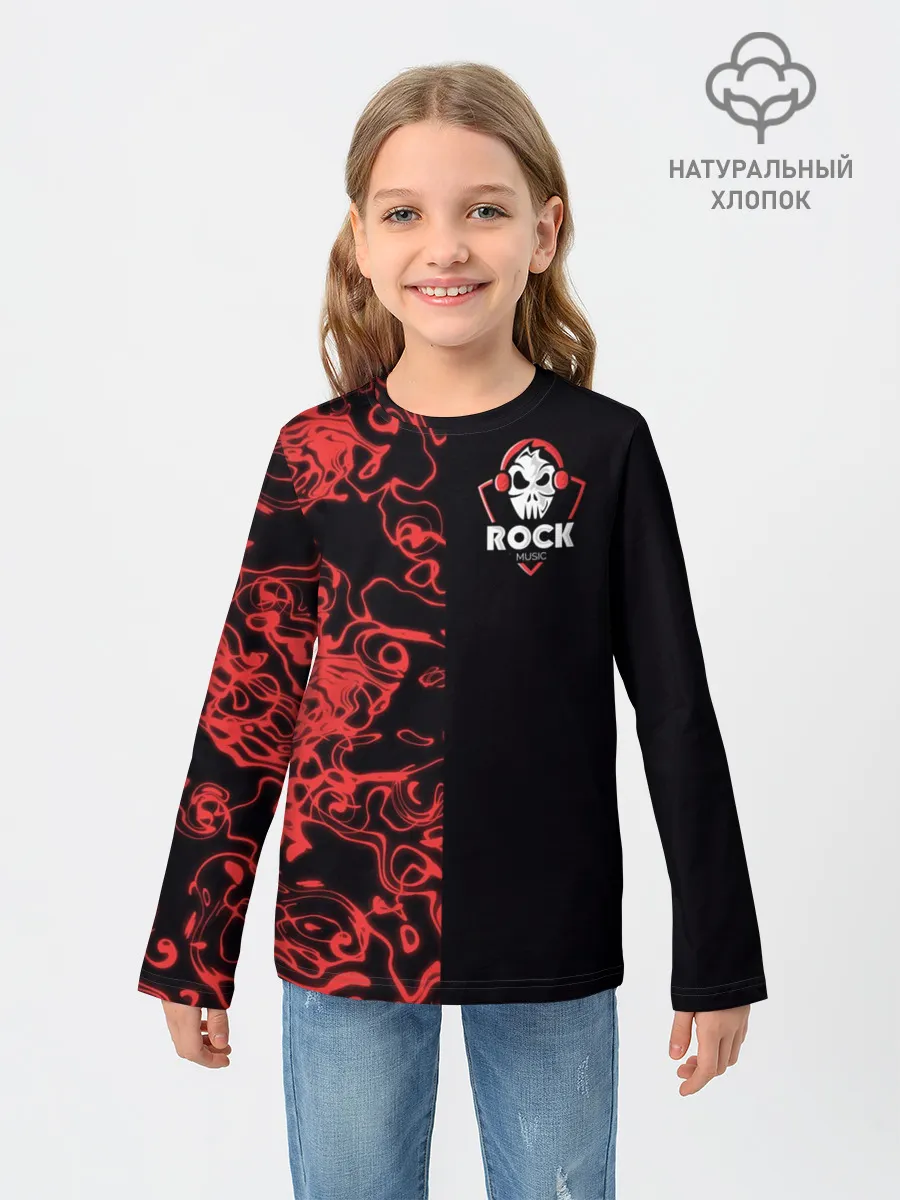 Детский лонгслив / I Love Rock