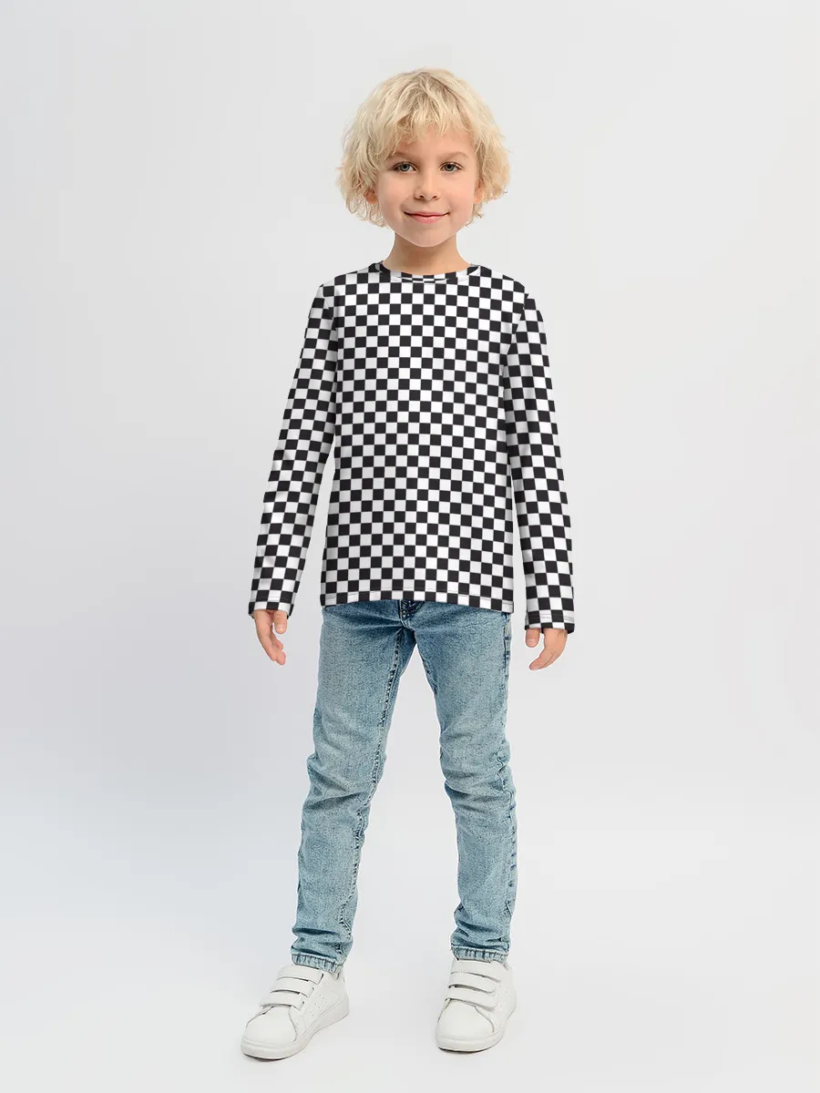 Детский лонгслив / Checkerboard