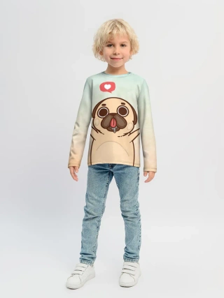Детский лонгслив / Puglie Pug Like