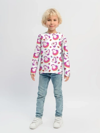 Детский лонгслив / Единорожки и вкусняшки