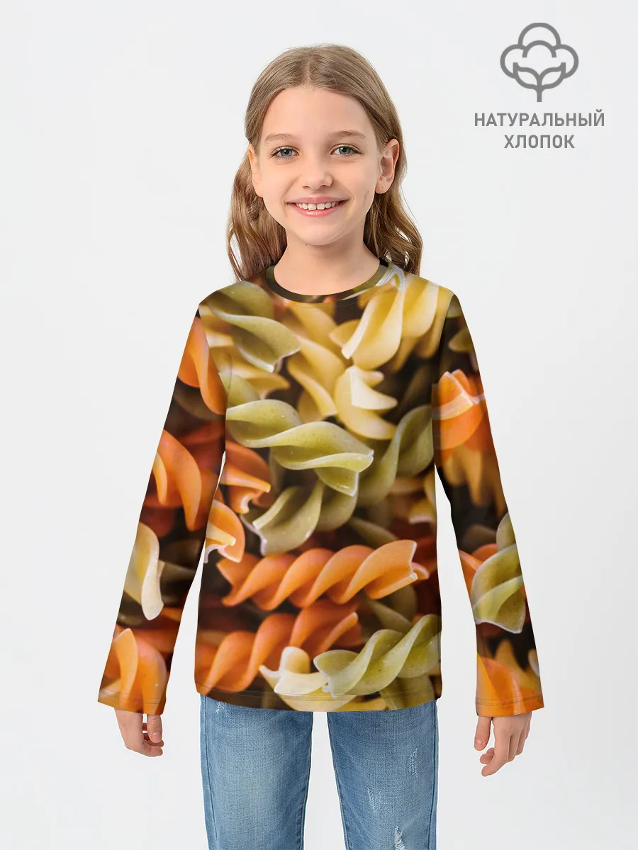 Детский лонгслив / Макароны Спиральки