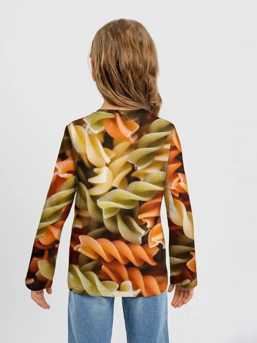 Детский лонгслив / Макароны Спиральки