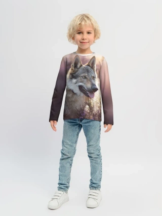 Детский лонгслив / Волк