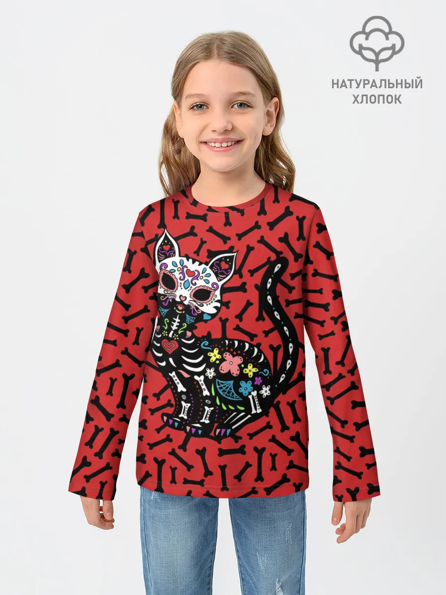Детский лонгслив / Мексиканская Сахарная Кошка