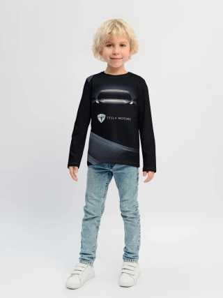 Детский лонгслив / Tesla Model 3