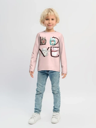 Детский лонгслив / LOVE зверушки