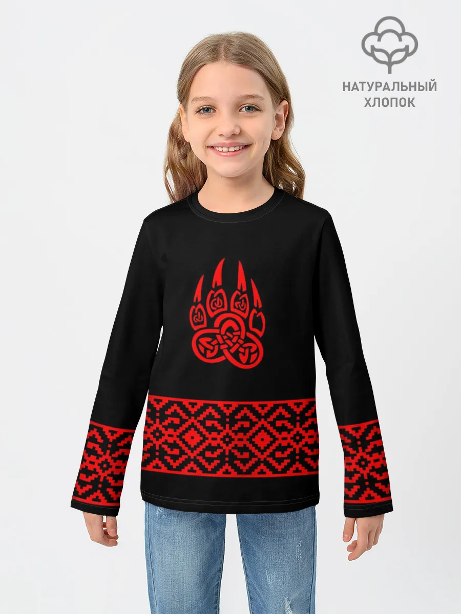 Детский лонгслив / печать Велеса