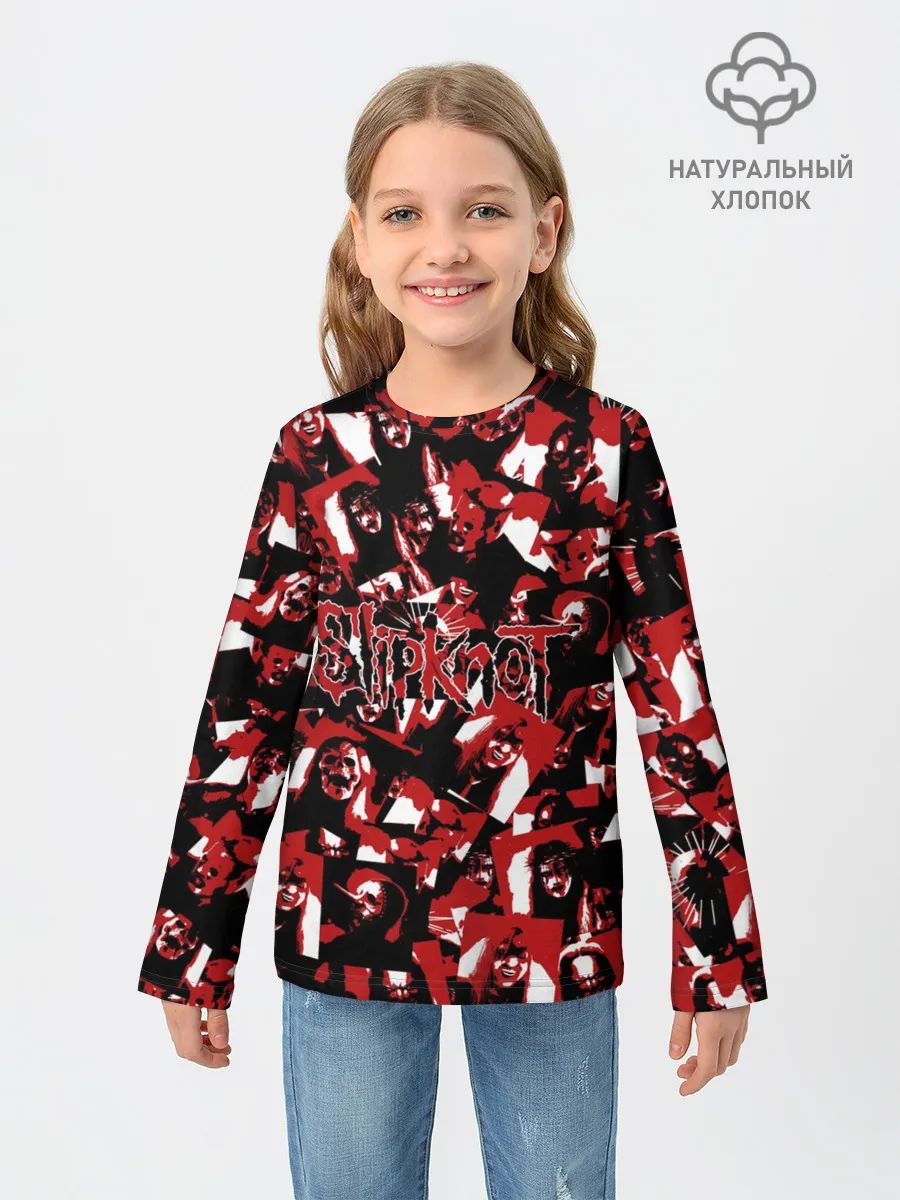 Детский лонгслив / SlipKnot камуфляж