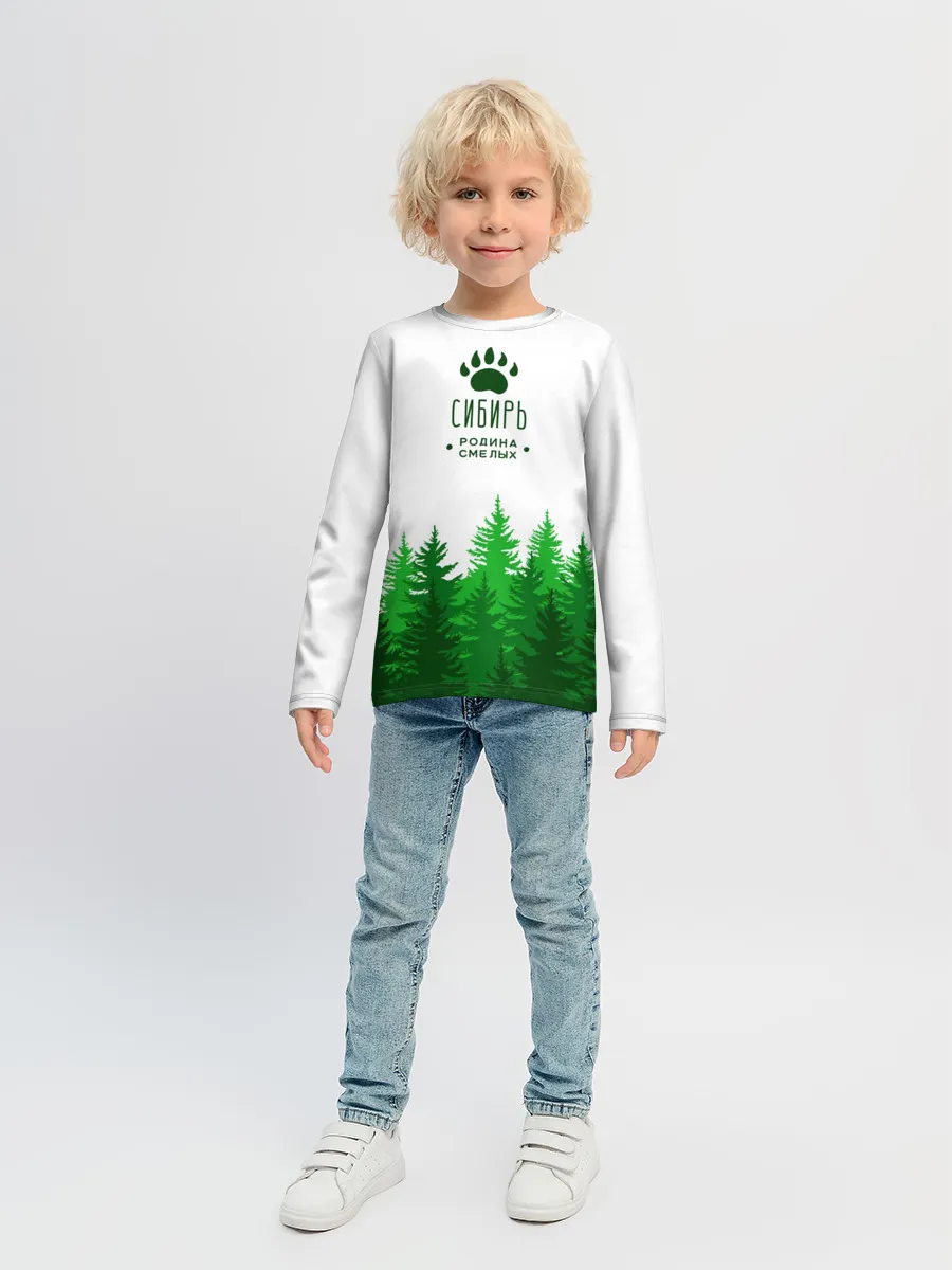 Детский лонгслив / сибирь