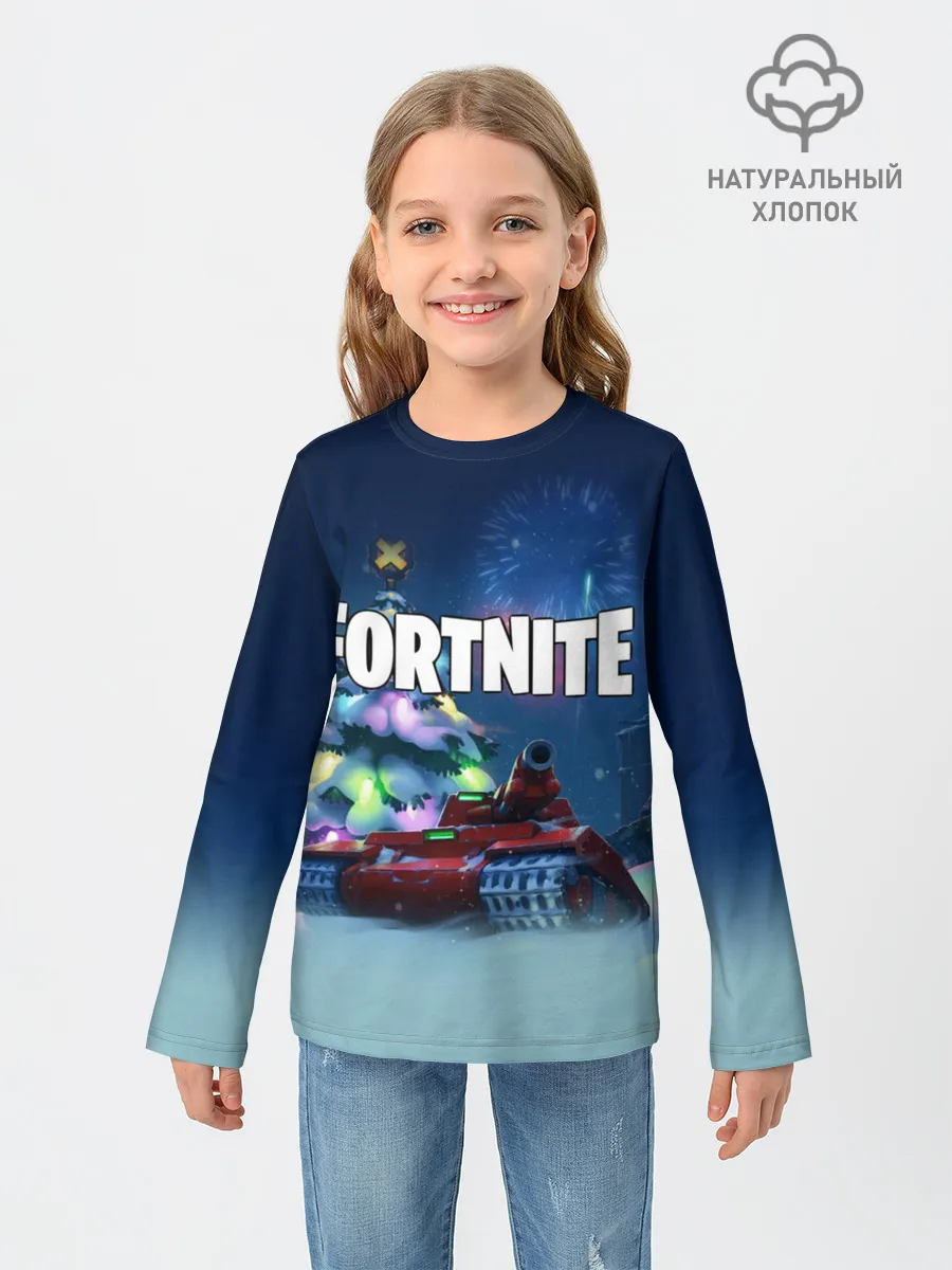 Детский лонгслив / Fortnite Новый год