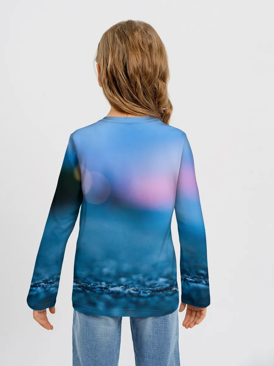 Детский лонгслив / PUBG light blue