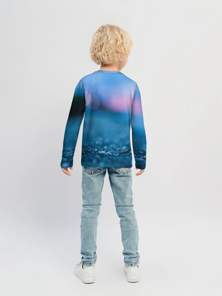 Детский лонгслив / PUBG light blue