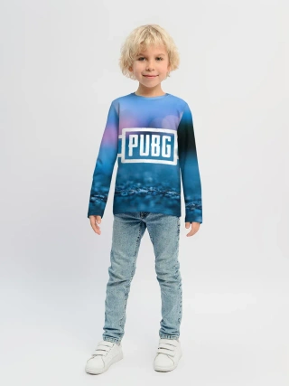 Детский лонгслив / PUBG light blue