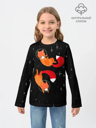 Детский лонгслив / Лисички в Космосе