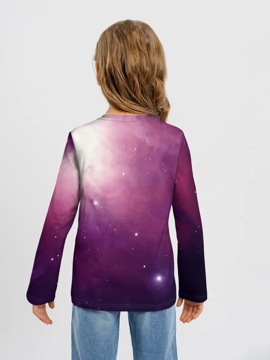 Детский лонгслив / Космическая Лиса