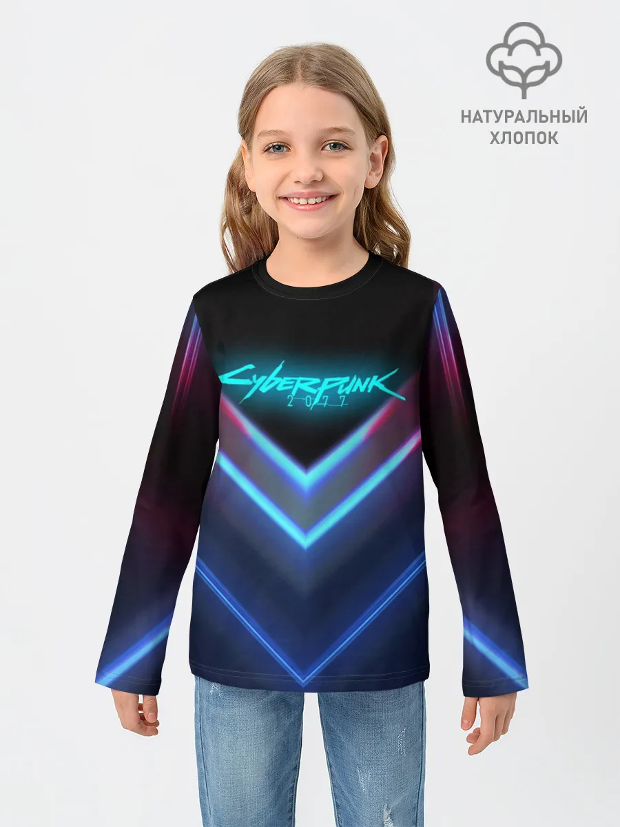 Детский лонгслив / CYBERPUNK 2077 NEON | НЕОН
