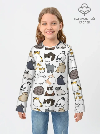 Детский лонгслив / Котики