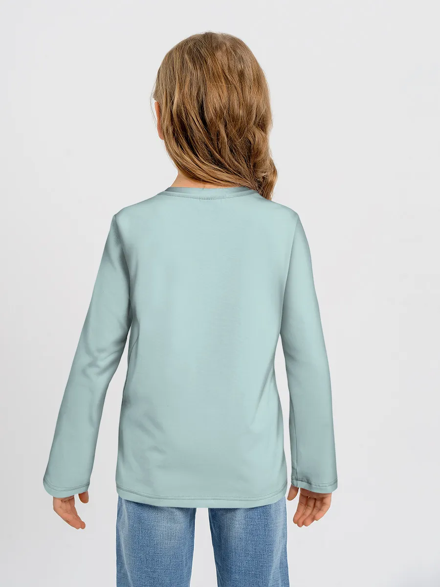 Детский лонгслив / олень и Дед Мороз