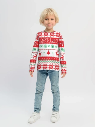 Детский лонгслив / Новогодний Roblox