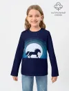 Детский лонгслив / Лошадь под луной