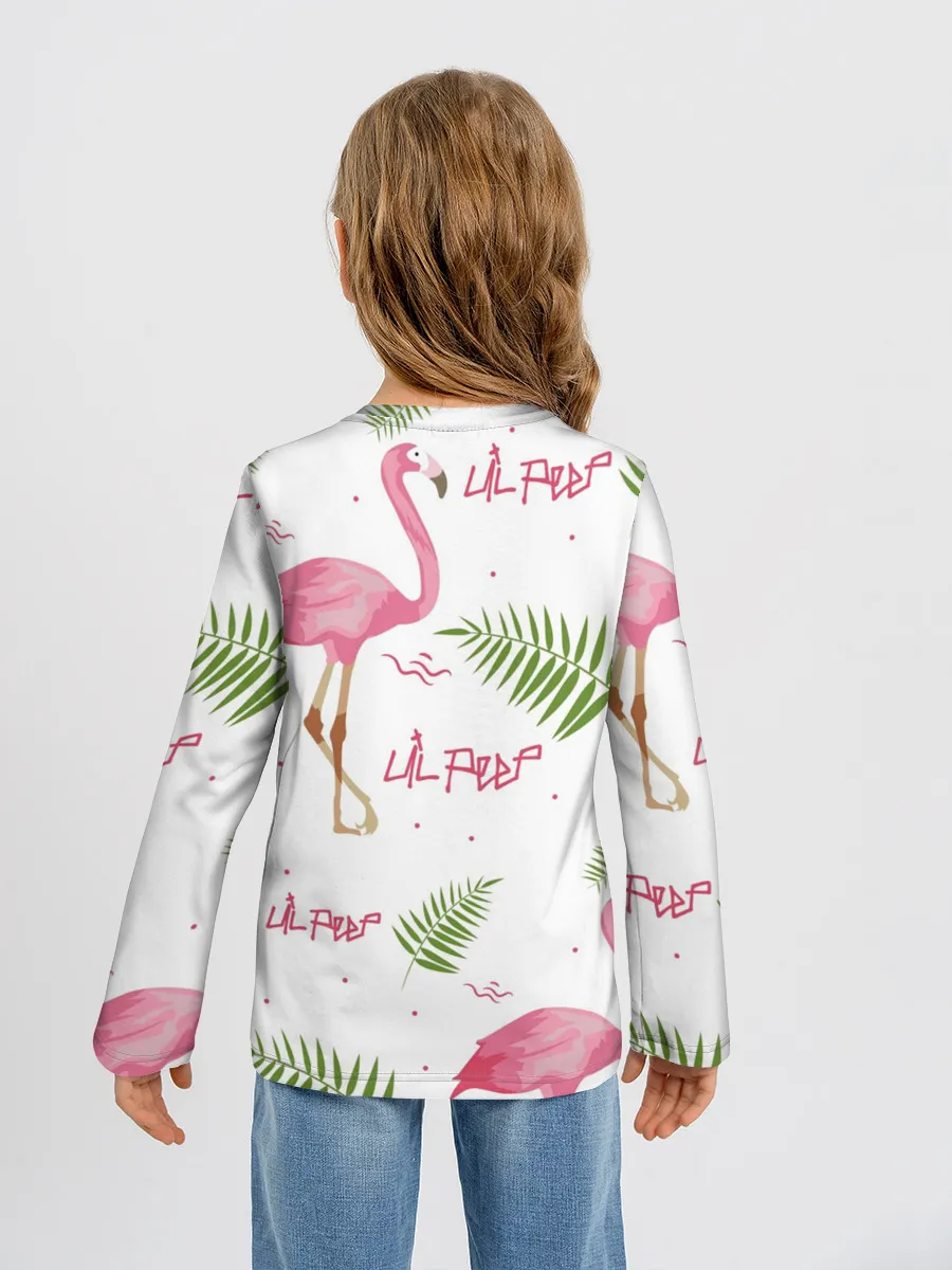 Детский лонгслив / Lil Peep pink flamingo