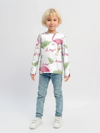 Детский лонгслив / Lil Peep pink flamingo