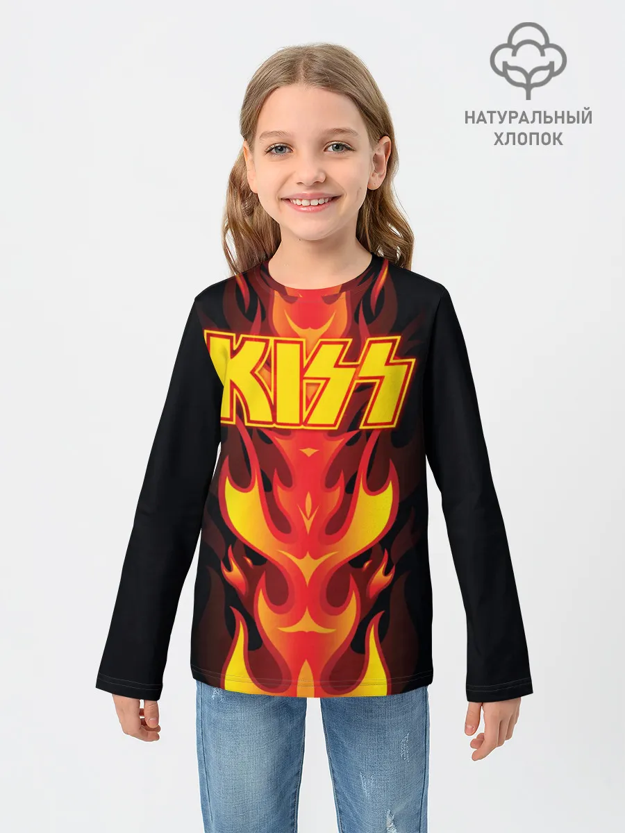 Детский лонгслив / Kiss
