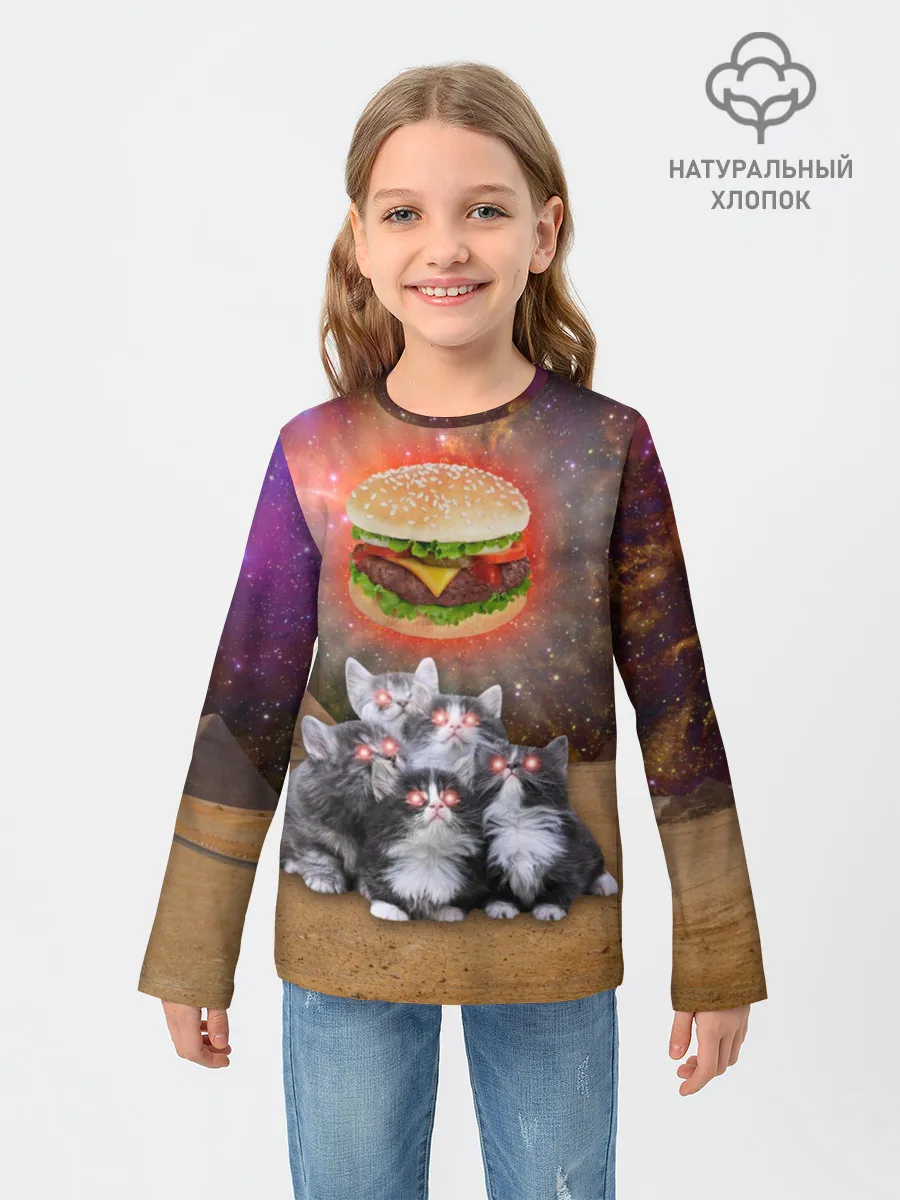 Детский лонгслив / Египетские Коты