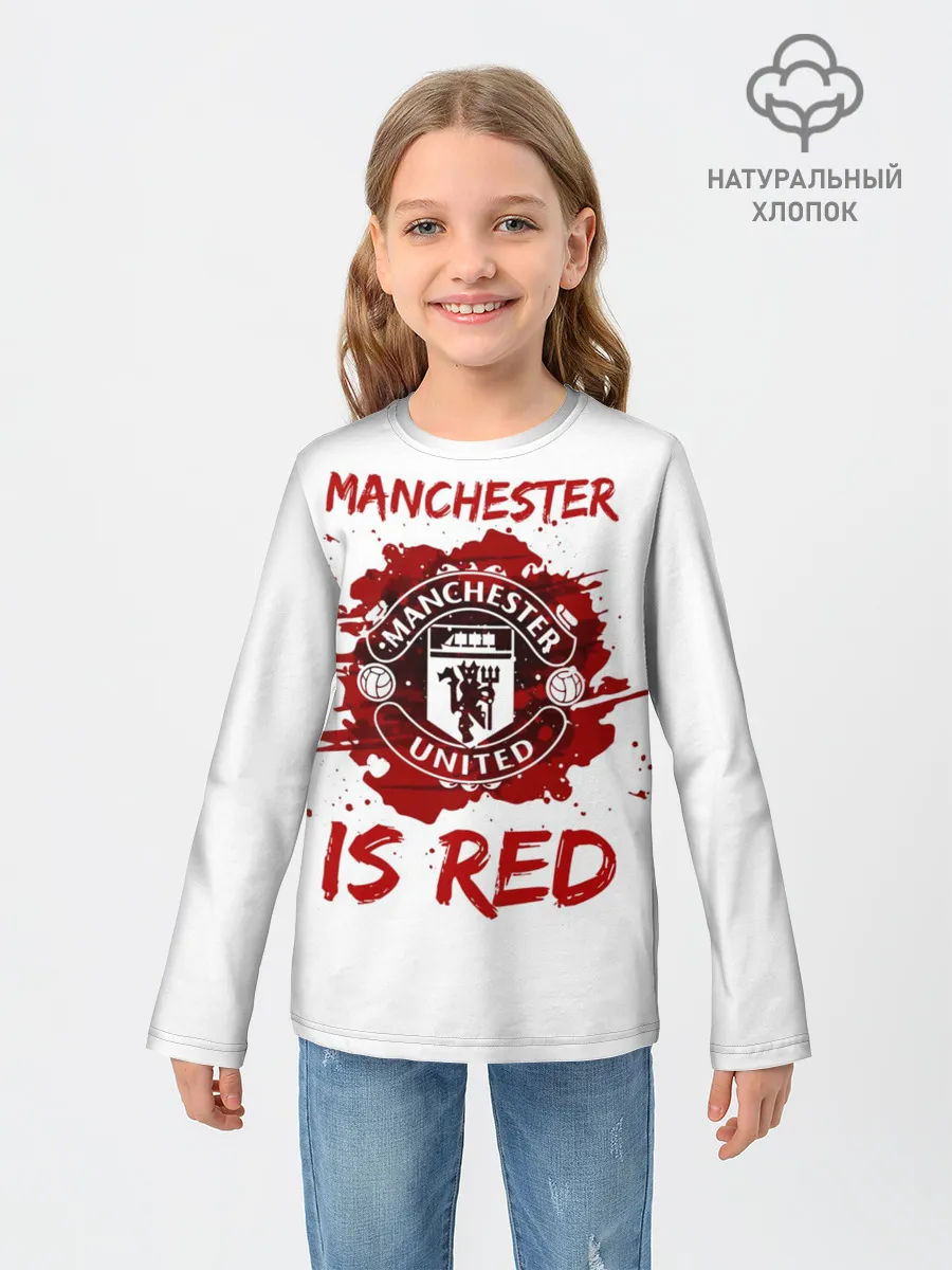 Детский лонгслив / Манчестер Юнайтед