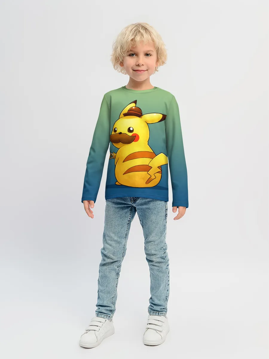 Детский лонгслив / Детектив Пикачу