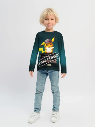 Детский лонгслив / Дело закрыто покемоном