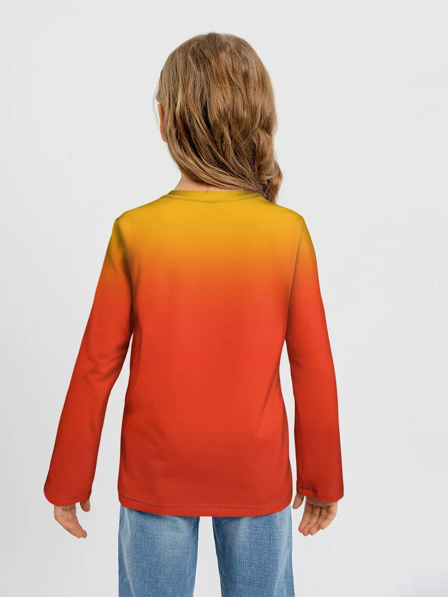 Детский лонгслив / Пика - пика оранжевый