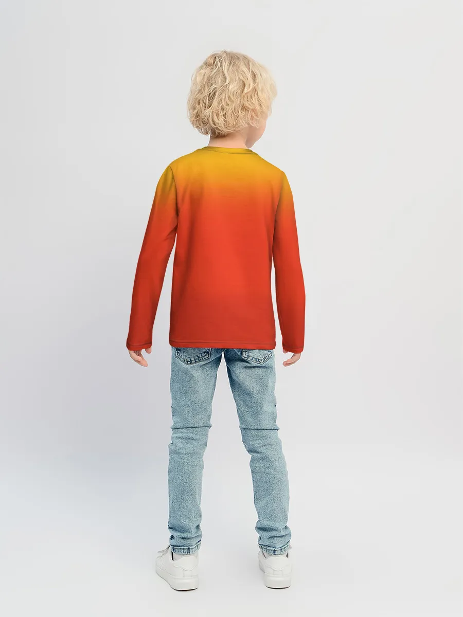 Детский лонгслив / Пика - пика оранжевый