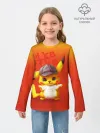 Детский лонгслив / Пика - пика оранжевый