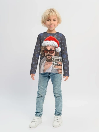Детский лонгслив / Лебовски Санта