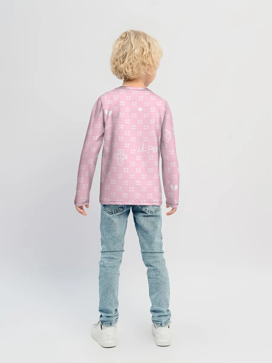 Детский лонгслив / Lil Peep pink pattern
