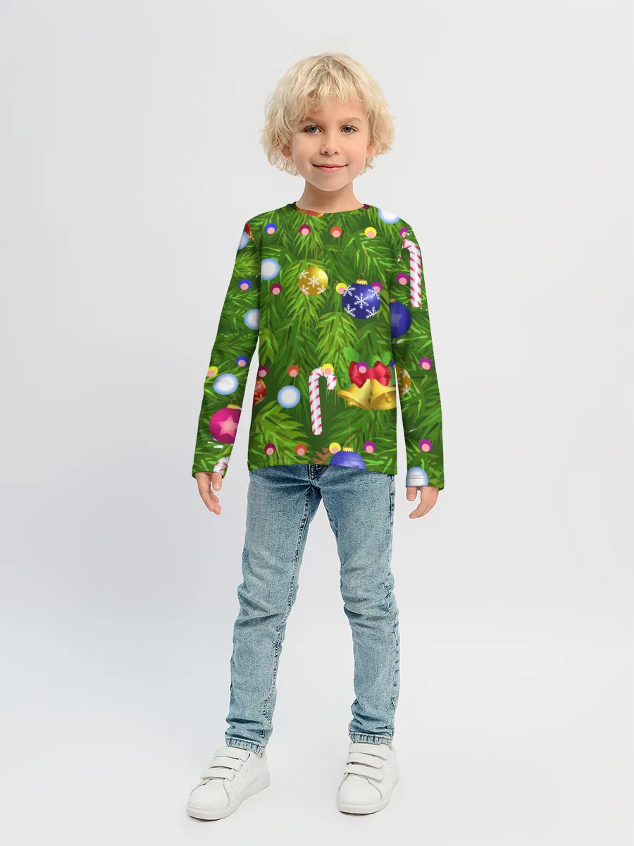 Детский лонгслив / Ёлка новогодняя