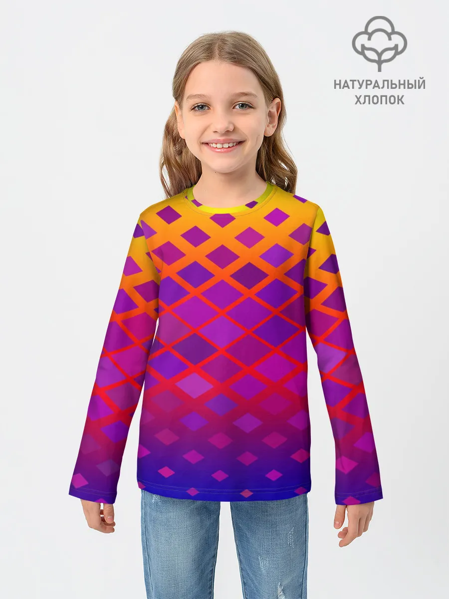 Детский лонгслив / Красочная Геометрия