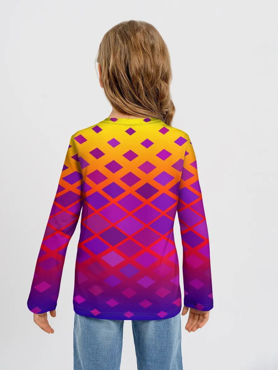 Детский лонгслив / Красочная Геометрия