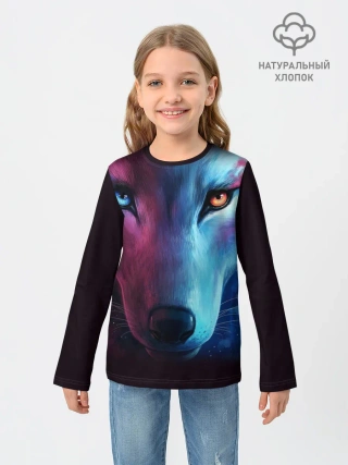 Детский лонгслив / NEON WOLF | НЕОНОВЫЙ ВОЛК