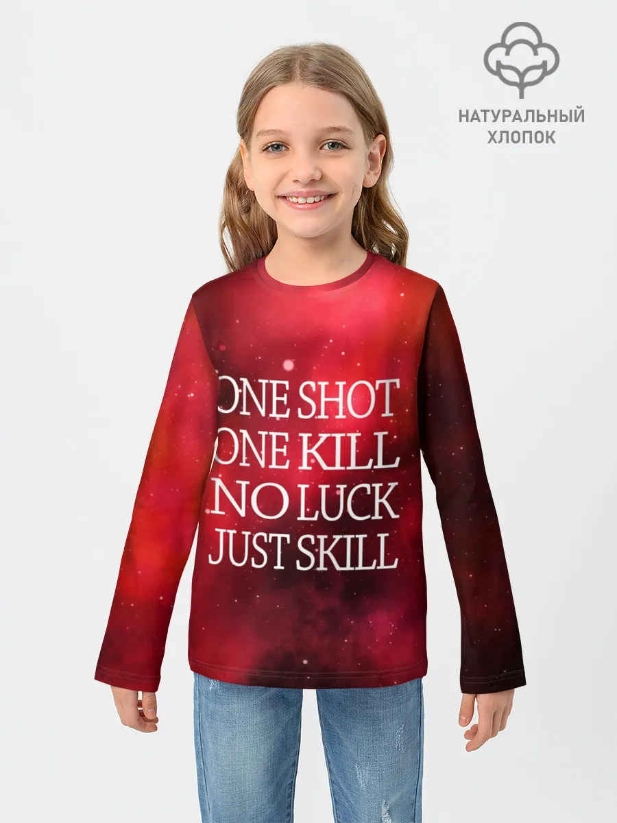 Детский лонгслив / One Shot One Kill