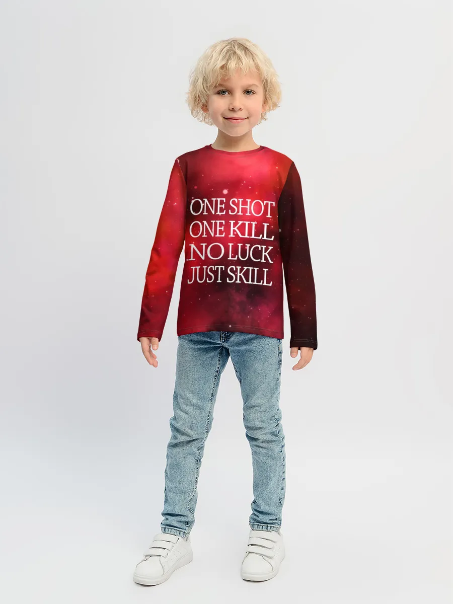 Детский лонгслив / One Shot One Kill